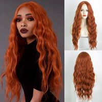 Women's Wig Lace Water Ripple Long Curly Hair Chemical Fiber Headgear sku image 1