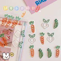 Cartoon Cute Fruit Carrot White Radish Note Clip Simulation Paper Clip Office Stationery main image 3