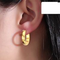 Boucles D&#39;oreilles Classiques Géométriques En Acier Inoxydable En Gros main image 6