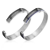 Korean Trend Fine Diamond-encrusted Titanium Steel Open Bracelet main image 1