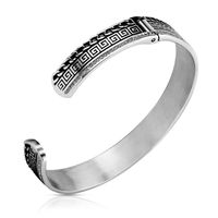 Korean Trend Fine Diamond-encrusted Titanium Steel Open Bracelet main image 4