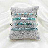 Bohemian Lake Blue Series Tila Beads Hand-beaded Small Bracelet main image 4
