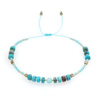 Bohemian Lake Blue Series Tila Beads Hand-beaded Small Bracelet main image 5