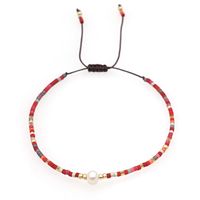 New Bohemian Style Red Series Tila Beads Hand-beaded Small Bracelet main image 6