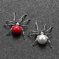 Modische Metall Nachahmung Perle Spinne Insekt Corsage Legierung Brosche Kleidungszubehör main image 4