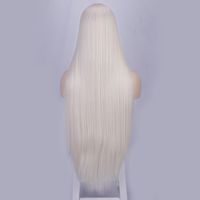 European And American Women&#39;s Wigs Long Straight Hair Chemical Fiber Headgear Small Lace High Temperature Silk U Part Lace Wig main image 5