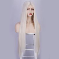 European And American Women&#39;s Wigs Long Straight Hair Chemical Fiber Headgear Small Lace High Temperature Silk U Part Lace Wig main image 6