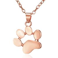 Cute Cat Paw Pendant Necklace Fashion Footprint Alloy Necklace main image 6