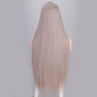 European And American Women&#39;s Wigs With Long Straight Hair Chemical Fiber Headgear Front Lace Small Lace Foreign Trade Wig Wig main image 5