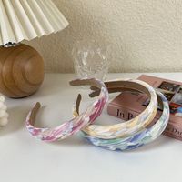Vintage New Color Fabric Headband Tie-dye Watercolor Cute Headband Wholesale main image 5