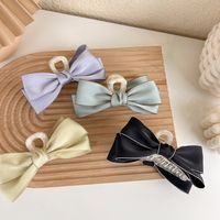 Bow Large Grab Clip Korean Ribbon Back Head Plate Hair Shark Clip main image 6