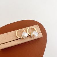 Mode Nouvelles Petites Boucles D&#39;oreilles Créoles En Cuivre Opale À La Mode En Gros main image 6