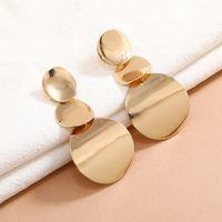 Retro Disc Simple Earrings Geometric Round Alloy Earrings main image 2