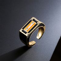 Fashion Robot Shape Ring Opening Adjustable Punk Style Copper Jewelry main image 4