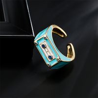 Fashion Robot Shape Ring Opening Adjustable Punk Style Copper Jewelry main image 5