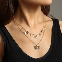 Simple Fashion Butterfly Star Multi-layer Alloy Necklace main image 1