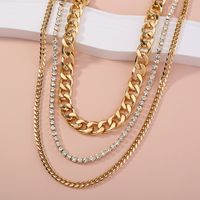 Fashion Hip-hop Simple Multi-layer Necklace Alloy Clavicle Chain main image 1