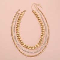 Fashion Hip-hop Simple Multi-layer Necklace Alloy Clavicle Chain main image 3
