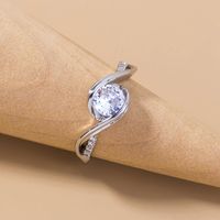 Fashion Micro-set Zircon Ring Simple Fashion Copper Women's Ring main image 4