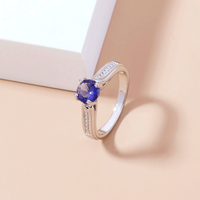 Simple Micro-set Female Ring Ladies Fashion Zircon Copper Ring main image 1