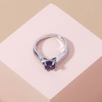 Simple Micro-set Female Ring Ladies Fashion Zircon Copper Ring main image 5