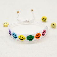 Niche Bohemian Spring And Summer New Colorful Smiley Face Beads Woven Bracelet main image 4