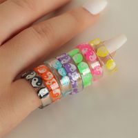 Retro The Eight Trigrams Color Ring Fashion Ring Seven-piece Jewelry Female main image 3