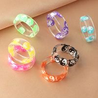 Retro The Eight Trigrams Color Ring Fashion Ring Seven-piece Jewelry Female main image 4