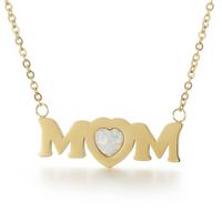 Stainless Steel 18K Gold Plated Plating Letter Necklace main image 1