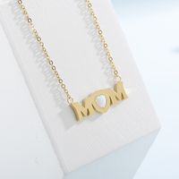 Stainless Steel 18K Gold Plated Plating Letter Necklace main image 4
