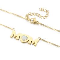 Stainless Steel 18K Gold Plated Plating Letter Necklace main image 6