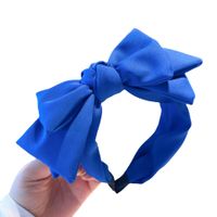 Retro Multi-layer Solid Color Bow Hair Clip Headband Wholesale main image 6