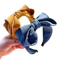 Retro Solid Color Three-dimensional Big Flower Bud Bow Hairpin Headband Wholesale main image 6