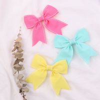 New Children's Bow Hairpin Headwear Candy-dyed Ribbon Hairpin main image 5