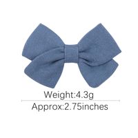 Children's Hair Accessories Simple Bow Ponytail Clip Solid Color Fabric Hair Clip main image 3