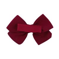 Children's Hair Accessories Simple Bow Ponytail Clip Solid Color Fabric Hair Clip main image 5