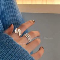 Fashion Geometric Skirt Lace Zircon Ring Female New Index Finger Ring main image 3