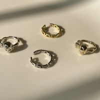 Koreanische Art Und Weise Retro-kette Schädel Hohl Metall Zeigefinger Offener Ring Weiblich main image 5