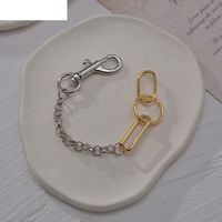 Pulsera De Aleación Geométrica De Dos Colores Para Hombres Y Mujeres Con Costuras Nuevas sku image 1