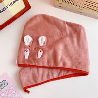 Cartoon Female Coral Fleece Absorbent Quick-drying Turban Thickened Children's Cute Towel sku image 2