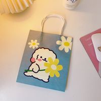 Cute Simple Cartoon White Paper Portable Shopping Packaging Bag sku image 4