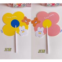 Creative Cartoon Children Students Summer Cute Mini Portable Plastic Hand Fan sku image 1