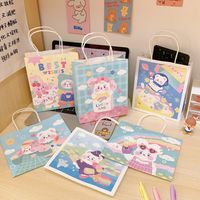 Cartoon Cute Girl Printing Rabbit Mini Packaging Decoration Paper Bag New sku image 6