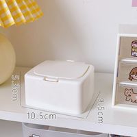 Simple Plastic Cotton Swab Dust-proof Pop-up Stationery Storage Box sku image 21