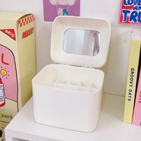 Simple Plastic Cotton Swab Dust-proof Pop-up Stationery Storage Box sku image 25