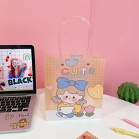 Cute New Cartoon Girl Portable Shopping Packaging Gift Bag Storage sku image 1