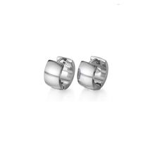 Simple Geometric Plain Titanium Steel Metal Hoop Earrings Wholesale sku image 1
