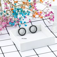 Simple Trendy Jewelry No Ear Holes Stainless Steel Earrings Wholesale sku image 2