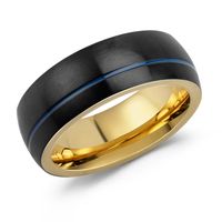 Fashion Classic Stainless Steel Men's Contrast Color Ring sku image 1