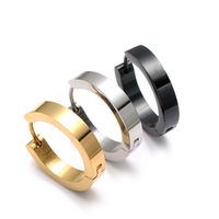 Fashion Geometric Plain Simple Stainless Steel Ear Buckles Wholesale sku image 1